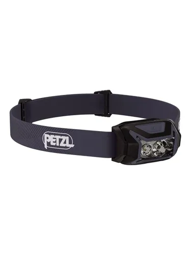 Petzl Stirnlampe Actik LED - 450 Lumen, wasserfest, mit Rotlicht - Stirnlampen für Outdoor-Aktivitäten, 100 m Leuchtweite und 5 Lichtmodi, ideal für Joggen und Wandern, lange Leuchtdauer von bis zu 100 Stunden.