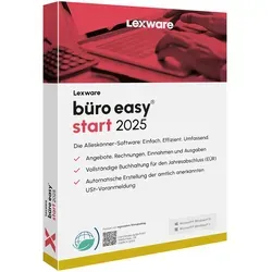 Lexware büro easy start 2025 Jahresversion - Office-Software für Nicht-Buchhalter, ermöglicht schnelle Erledigung wichtiger Büroarbeiten – ideal für Einsteiger!