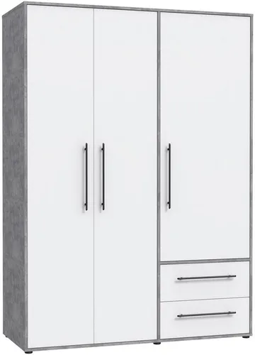 FORTE Mokkaris Drehtürenschrank – Zeitloses Design mit viel Stauraum - Drehtürenschrank mit 3 oder 4 Türen, hochwertig verarbeitet, bietet viel Stauraum und ist ideal für eine ordentliche Kleiderorganisation. Made in Europe, modern kombinierbar.
