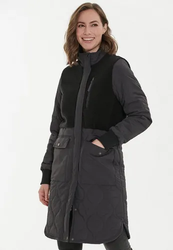 Kurzmantel WEATHER REPORT "Hollie" für Damen, Gr. 46, dunkelgrau - Funktionsjacke im legeren Design, ideal für Urban Outdoor mit praktischen Eingriffstaschen und wärmendem Polyester-Obermaterial.