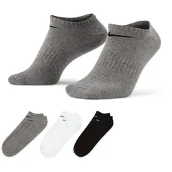 Nike Unisex Everyday Lightweight No-Show Training Socks (3 Pairs) grau