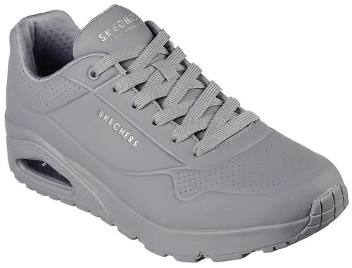 Skechers Herren UNO Stand On Air Sneaker - Leichtgrau & Komfort - Herren-Sneaker mit atmungsaktivem Durabuck Mesh und flexibler Traktionslaufsohle für optimalen Komfort und Stil im Alltag.