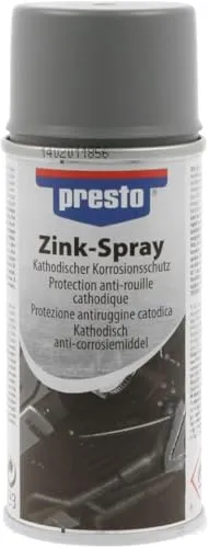 presto Zinkspray 150 ml - Rostschutz für Fahrzeuge - Hochwertiges Zinkspray zur effektiven Rostschutzbehandlung. Ideal für den professionellen Einsatz, schützt Metalloberflächen zuverlässig vor Korrosion.