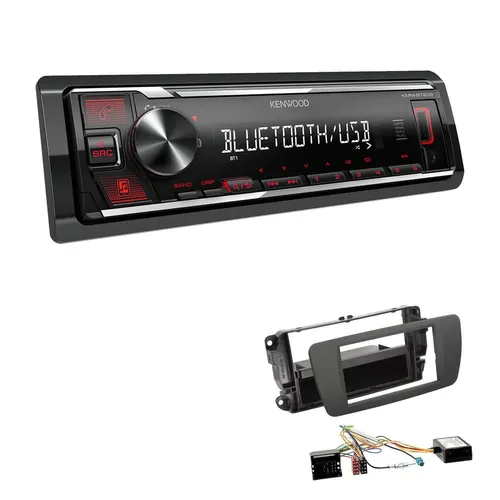 Kenwood Autoradio Bluetooth USB für Seat Ibiza IV Ibiza IV ST tuamgrau Canbus