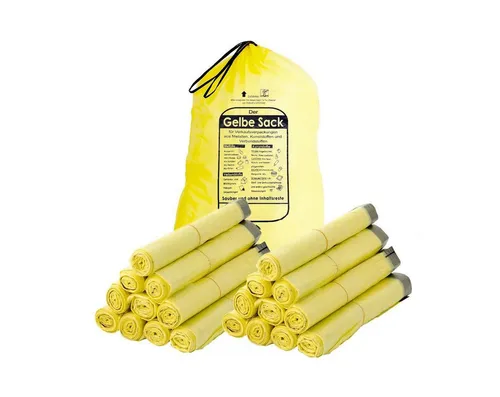 ARLI Müllbeutel Der Gelbe Sack 90L HDPE - 260 Stück - Hochwertige 90L HDPE Müllbeutel für den täglichen Einsatz. Praktisches Zugband für einfaches Verschließen. Ideal für die Mülltonne und umweltbewusste Entsorgung! Perfekt für Haushalte und Unternehmen in der Kategorie Müllbeutel.