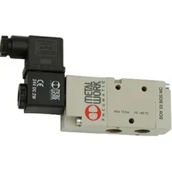 3/2-Wegeventil elektropneumatisch G 1/4" NO 230 V - Automatisierungstechnik: Monostabiles 3/2-Wegeventil mit Betriebsdruck 2,5 - 10 bar, ideal für zuverlässige Steuerungen in pneumatischen Anwendungen.