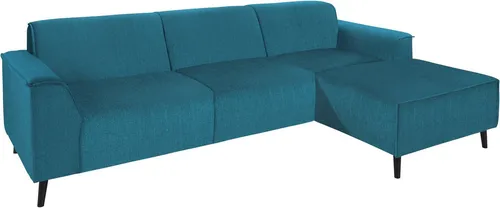 DOMO collection Ecksofa Amora, inkl. Federkern, hoher Sitzkomfort, Breite 268 L-Form, mit Recamiere, zeitlos und elegant, Komfortsitzhöhe 47cm