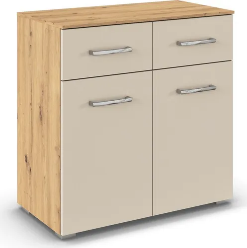 rauch Kommode Gamma – 80 cm breit, MADE IN GERMANY - Die Kommode »GAMMA« von rauch bietet stilvollen Stauraum mit zwei Türen und geräumigen Schubladen. Wähle aus verschiedenen Farben und Griffvarianten, um dein Zuhause individuell zu gestalten.