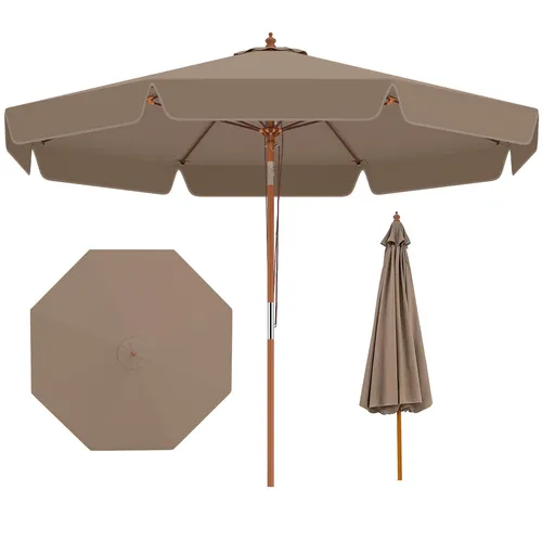 COSTWAY Sonnenschirm 300cm – Robuster Gartenschirm mit Neigefunktion - Genießen Sie entspannten Schatten mit diesem 300 cm großen Sonnenschirm aus hochwertigem Polyester. Der praktische Neigungsmechanismus ermöglicht eine Anpassung an den Sonnenstand für optimalen Schutz. Ideal für Garten und Terrasse.