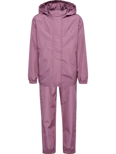 hummel Trainingsanzug Hmlnessie Rainsuit lila 146 - ca. 11 Jahre - Bequemer Trainingsanzug in Dusky Orchid für Kinder, ideal für sportliche Aktivitäten und Freizeit, aus 100% Baumwolle für hohen Tragekomfort.