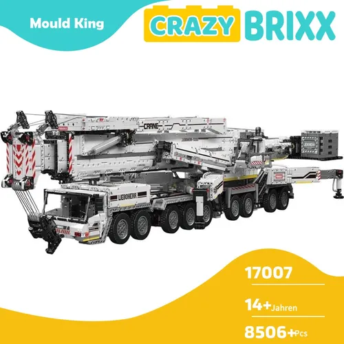 Mould King Kranwagen 17007 - 8506 Teile - Konstruktionsspielzeug für kreative Baumeister ab 14 Jahren, mit 8506 Teilen für ein beeindruckendes Bauprojekt.