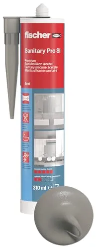 Fischer DSSA Sanitär-Silikon Manhattan 512210 - 310ml, hochwertig und ideal für stark beanspruchte Fugen im Sanitär- und Küchenbereich