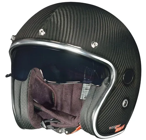 rueger-helmets Motorradhelm RC-591 Carbon Jethelm - Motorradhelm für Chopper und Café Racer, extrem leicht mit nur 980 g und aus hochwertigem Carbon für optimalen Schutz und Komfort.