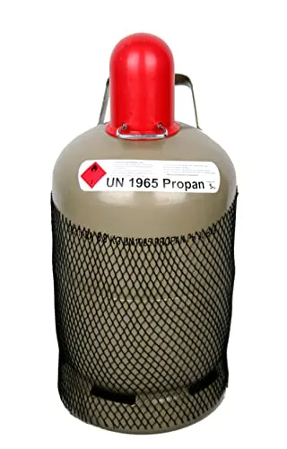 Gasflasche 5 kg leer - 5 kg Eigentums Propangasflasche, ideal für Grillen und Camping, an vielen Tauschstellen eintauschbar, inklusive Schutzkappe für sichere Lagerung