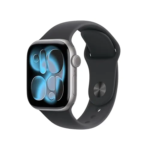 Apple Watch Series 11 42 mm Grau Sportarmband S/M MEQW4ZR/A - Smartwatch mit EKG-Herzfrequenzmesser und präziser Schlafmessung, ideal für Fitness und Gesundheit. Immer im Blick dank Always-on-Display und wasserresistentem Silikonarmband.