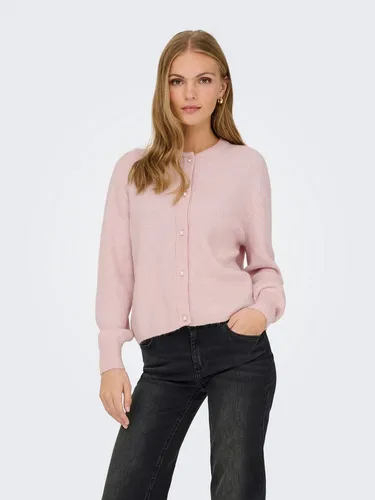 JdY Lumi Life L/S Button Cardiga KNT Noos, Light Lilac - Strickjacke für Damen mit eleganter Perlen-Verzierung und weichem Strickmaterial für hohen Tragekomfort. Vielseitig tragbar dank praktischer Knopfleiste und modernem Design.