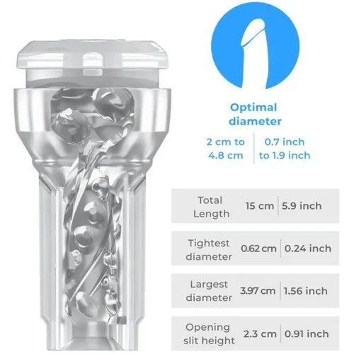 Kiiroo Feel Crystal Pocket Stroker - Sexspielzeug mit innovativer Textur für ein intensives Erlebnis, kompakt und ideal für unterwegs.