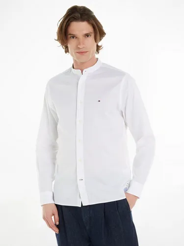 Tommy Hilfiger Herren Hemd NATURAL SOFT SOLID MAO RF SHIRT Regular Fit XXL - Klassisches Hemd aus softem Baumwollstoff, ideal für lässige und formelle Anlässe, mit kleinem Stehkragen und aufgesetzter Knopfleiste.