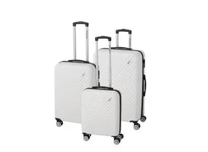 Trolley-Set "Kingston" 3-tlg. - weiß - Lautsprecher Trolley-Set, ultraleicht und ideal für Reisende, die Wert auf Stil und Funktionalität legen.