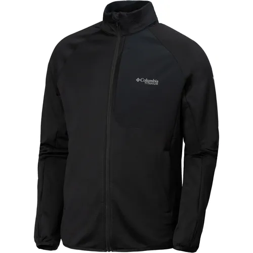 Columbia Fleecejacke Triple Canyon Grid Full Zip II schwarz Herren - Übergangsjacke aus 100% recyceltem Polyester, schweißableitendes Material mit Daumenschlaufen für optimalen Tragekomfort und umweltfreundliche DWR-Beschichtung.