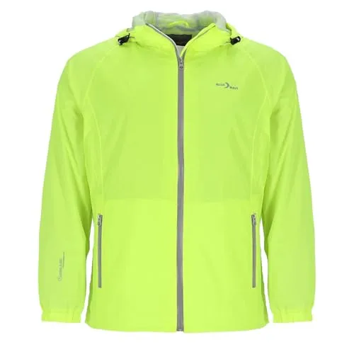 Blue Wave Herren Funktionsjacke Fabian - Neongelbe Outdoor- und Regenjacke Größe L - Leichte, wetterfeste Funktionsjacke für Outdoor-Aktivitäten mit optimalem Tragekomfort. Verstellbare Kapuze, reflektierende Elemente und praktische Taschen bieten zusätzlichen Schutz und Stauraum.