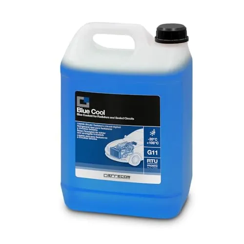 ERRECOM Blue Cool, Blaue Kühlerflüssigkeit -20°C/+106°C, Frostschutzmittel G11 mit NAP Free-Inhibitorpaket, gebrauchsfertig, 5 Liter
