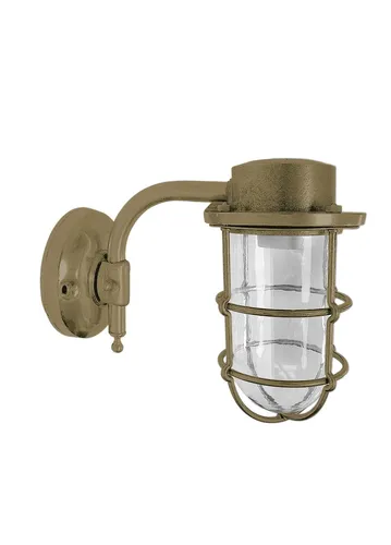 Außenlampe Wand Iason - Wetterfeste Messing E27 Leuchte für Garten und Hof - Decken- & Wandleuchten, wetterfest mit IP44 Schutz, ideal für Eingangsbereiche und Gärten, sorgt für stilvolle Beleuchtung im maritimen Design.