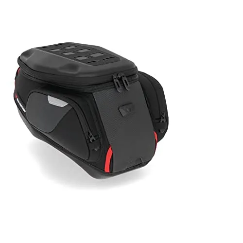 SW-Motech Pro City Tankrucksack 11-14 L - Schwarz, optimales Design für Adventure-Bikes mit einfachem QUICK-LOCK System und zusätzlichem Stauraum