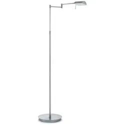 HELL-höllisch gutes Licht Bridge-Stehleuchte 1-flammig - Stehleuchte in Nickel matt, Höhe 145 cm, ideal für stilvolle Beleuchtung. Hochwertige Materialien von HELL-höllisch gutes Licht garantieren Langlebigkeit.