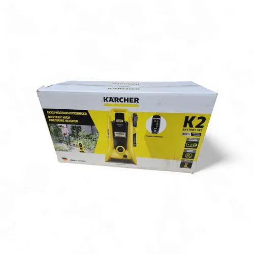 Kärcher K2 Battery Set Hochdruckreiniger - Hochdruckreiniger mit 110 bar Druck und 36V Akkubetrieb, ideal für kabelloses Reinigen von Terrassen und Fahrzeugen.