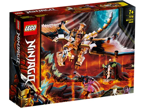 LEGO® NINJAGO™ - 71718 Wus gefährlicher Drache - LEGO Bausatz mit 321 Teilen, ideal für Ninjago-Fans ab 7 Jahren. Erlebe spannende Abenteuer mit Hero Wu und seinem Drachen!