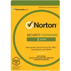 Symantec Norton Security Standard - 1 Gerät für 2 Jahre - Security-Suiten mit umfassendem Schutz für Ihren PC. Vertrauen Sie auf die bewährte Sicherheit von Norton und schützen Sie Ihre Online-Aktivitäten zuverlässig.
