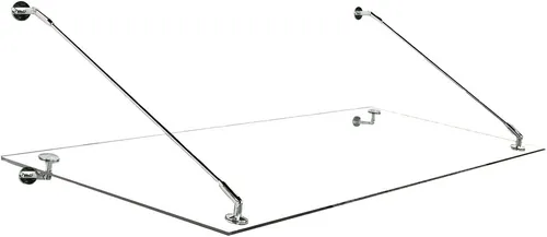 Glaszentrum Hagen - 120x90cm Glasvordach für Hauseingänge - Vordächer aus VSG-Glas mit Edelstahlhalter, ideal für den Außenbereich, modern und langlebig, schützt Ihre Eingänge vor Witterungseinflüssen.