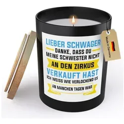 22Feels Duftkerze Deko Schwager Geschenk Hochzeit Geburtstag Weihnachten MEINE Schwester, MADE IN GERMANY, Europäisches Sojawachs, Handgegossen schwarz