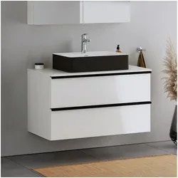 Duravit Waschbecken DuraBrezza 60x40 cm - Waschbecken aus hochwertigem Mineralguss, wahlweise in Schwarz oder Weiß matt, ideal für modernes Baddesign mit praktischer Hahnlochbank.