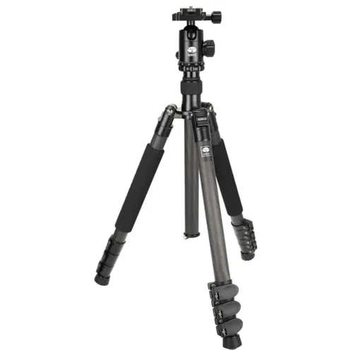 SIRUI ET-2204 E-20 Easy Traveler - Carbon Dreibeinstativ, max. Höhe 144 cm, leicht und belastbar bis 12 kg, inklusive Tasche und Gurt