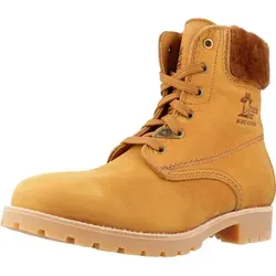Panama Jack Damen Panama 03 Igloo Combat Boot, Ockerfarben, 38 EU - Wanderschuhe, wasserfest und aus hochwertigem Nobuck mit natürlichem Fellfutter für optimalen Komfort in der Natur.