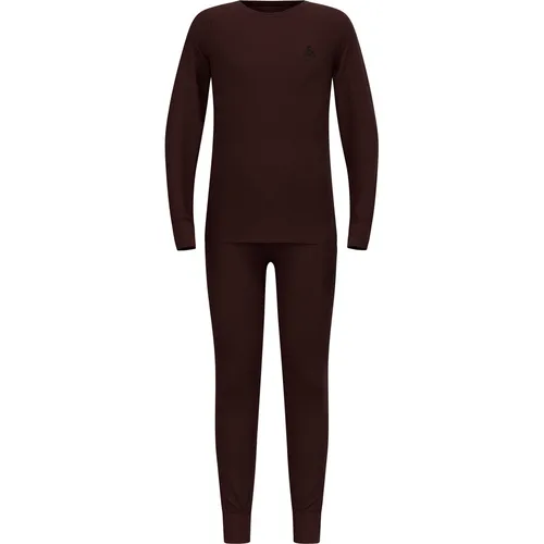 Odlo Thermounterwäsche Kinder Merino 200 I Skiunterwäsche Set - Funktionsunterwäsche für Kinder, aus 100% mulesingfreier Merinowolle, bietet hervorragende Wärmeisolierung und hohen Tragekomfort für alle Outdoor-Aktivitäten.