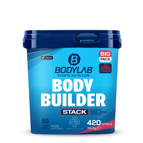 Bodylab24 BIG PACK Bodybuilder Stack 420 Kapseln - Multivitaminpräparate & Mineralien – umfassende Mikronährstoffversorgung für intensive Trainingseinheiten, speziell für Bodybuilder und Leistungssportler.