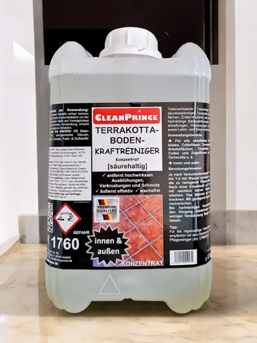 CleanPrince Terrakottaboden-Kraftreiniger Konzentrat 5 Liter (säurehaltig) Cotto Reinigungskonzentrat (innen und außen)