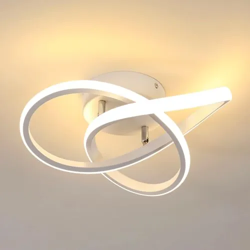 Comely LED Deckenleuchte, 30W 3375LM Moderne Deckenlampe, Aluminium LED Lampe für Wohnzimmer Schlafzimmer Flur Küche Balkon, Weiß, 3000K Warmweiß, Dia 30cm