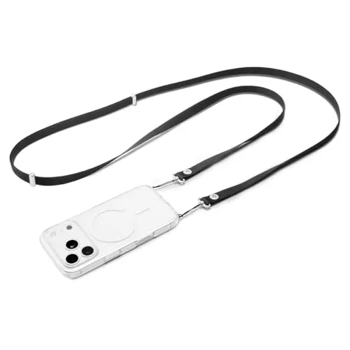 Spigen Crossbody Lanyard Strap DA30L - Schwarz für iPhone 17 - Praktischer Crossbody-Gurt für iPhone 17 Hüllen mit vielseitigen Trageoptionen. Robustes geflochtenes Nylon sorgt für Komfort und Sicherheit im Alltag.
