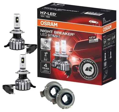 H7 Osram Night Breaker Set LED Bulbs - 220% mehr Helligkeit, erstes legales LED Abblendlicht in Deutschland für optimale Sicht und Sicherheit