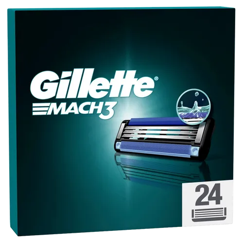 Gillette Mach3 Systemklingen 24er - Hochwertige Rasierklingen für ein sanftes Rasiererlebnis - Die Gillette Mach3 Systemklingen bieten eine präzise Rasur mit langlebigen Klingen. Ideal für den täglichen Einsatz und sorgen für ein angenehmes Hautgefühl.