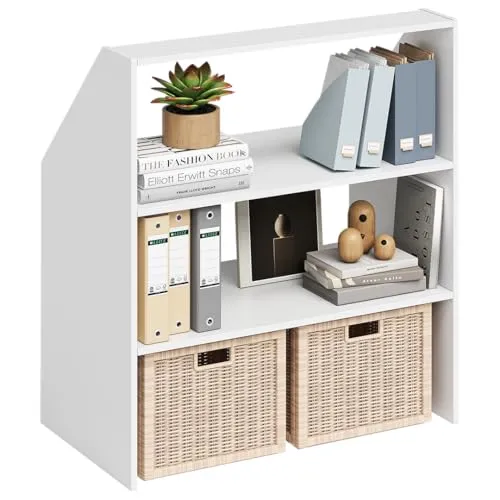 Bellamio Regal Aland Dachschrägenregal, 90 cm - Regal für Dachschrägen mit 45 Grad-Winkel, ideal für platzsparende Aufbewahrung und modernes Design in Weiß. Perfekt für den Einsatz in Wohnräumen.