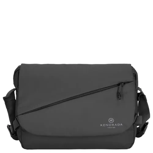 Kenorada Messenger Bag Leisure CT17-B | Unisex Umhängetasche mit 14" Laptopfach - Kompakte Umhängetasche mit 14" Laptopfach, ideal für DIN A4-Unterlagen. Robustes, wasserabweisendes Material und verstellbarer Schulterriemen für hohen Tragekomfort. Perfekt für Pendler und im Alltag.