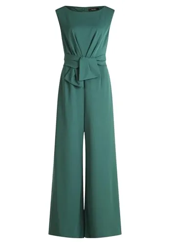 Vera Mont Damen Jumpsuit mit weitem Bein Dark Emerald, 44 - Eleganter Jumpsuit für Damen mit weitem Bein und U-Boot-Ausschnitt, ideal für besondere Anlässe oder einen stylishen Look.