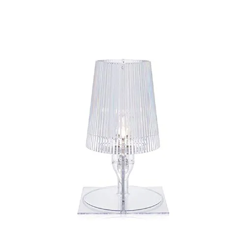Kartell Take Tischlampe - Glasklar - Elegante Tischlampe von Ferruccio Laviani, aus hochwertigem Polykarbonat, inklusive E14 LED-Lampe für warmes Licht und stilvolles Ambiente.