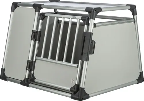 Trixie Hundetransportbox Aluminium, hellgrau/silber - Hundeboxen für sicheren Transport - die leichte und stabile Trixie Hundetransportbox aus Aluminium bietet optimalen Komfort und Belüftung für Ihren Hund auf Reisen.
