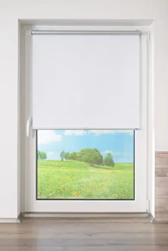 K-Home® Thermo Springrollo Weiß 105 x 150 cm – Verdunkelung & Sichtschutz - Modernes Springrollo ohne Kettenzug für einfache Montage am Fensterrahmen. Bietet 100% Verdunklung und trägt zur Energieeinsparung bei. Ideal für angenehmes Raumklima und praktischen Einsatz.